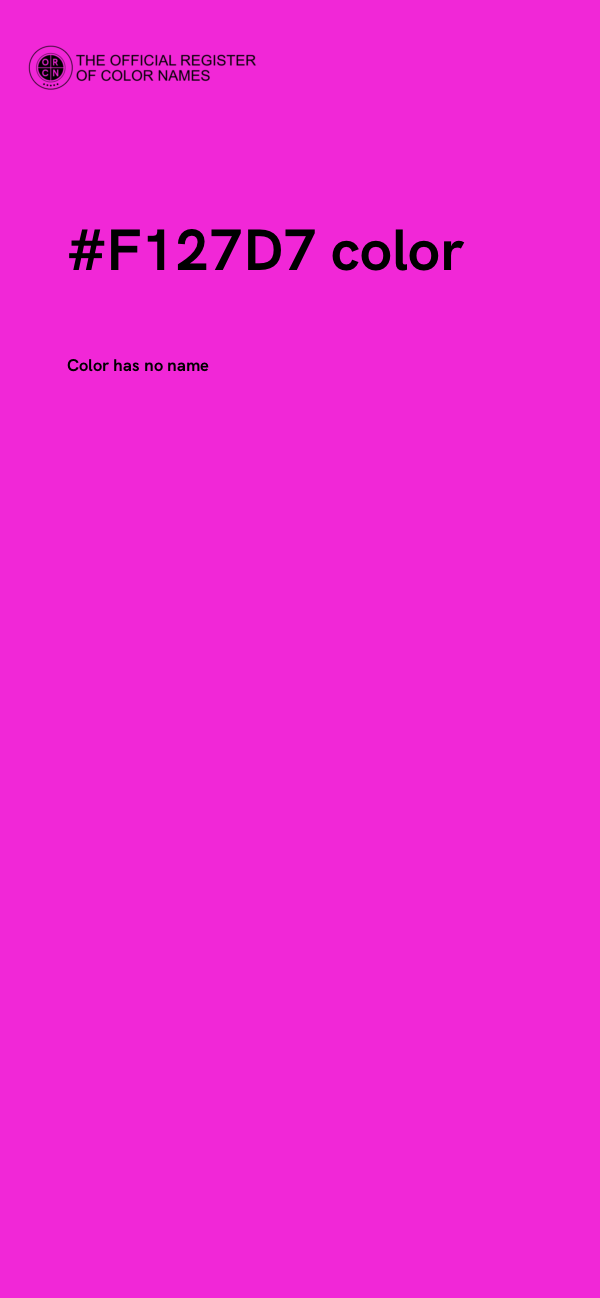 #F127D7 color image