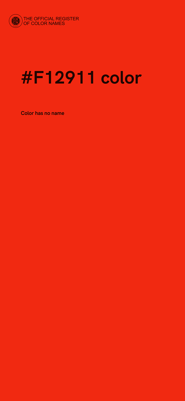 #F12911 color image