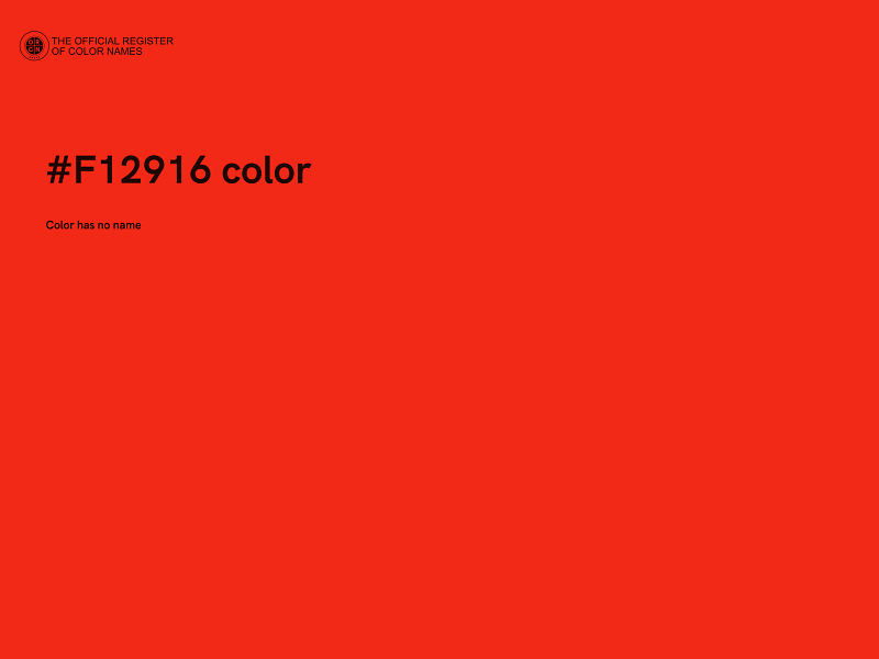 #F12916 color image