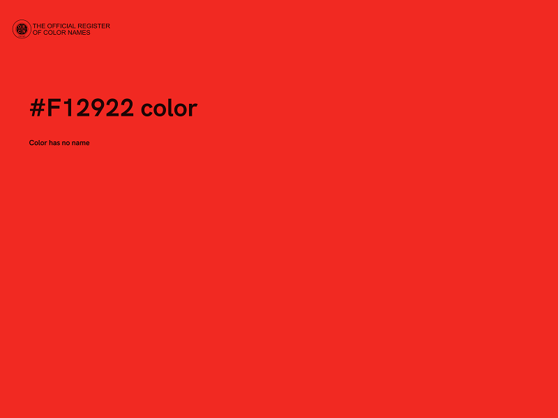 #F12922 color image