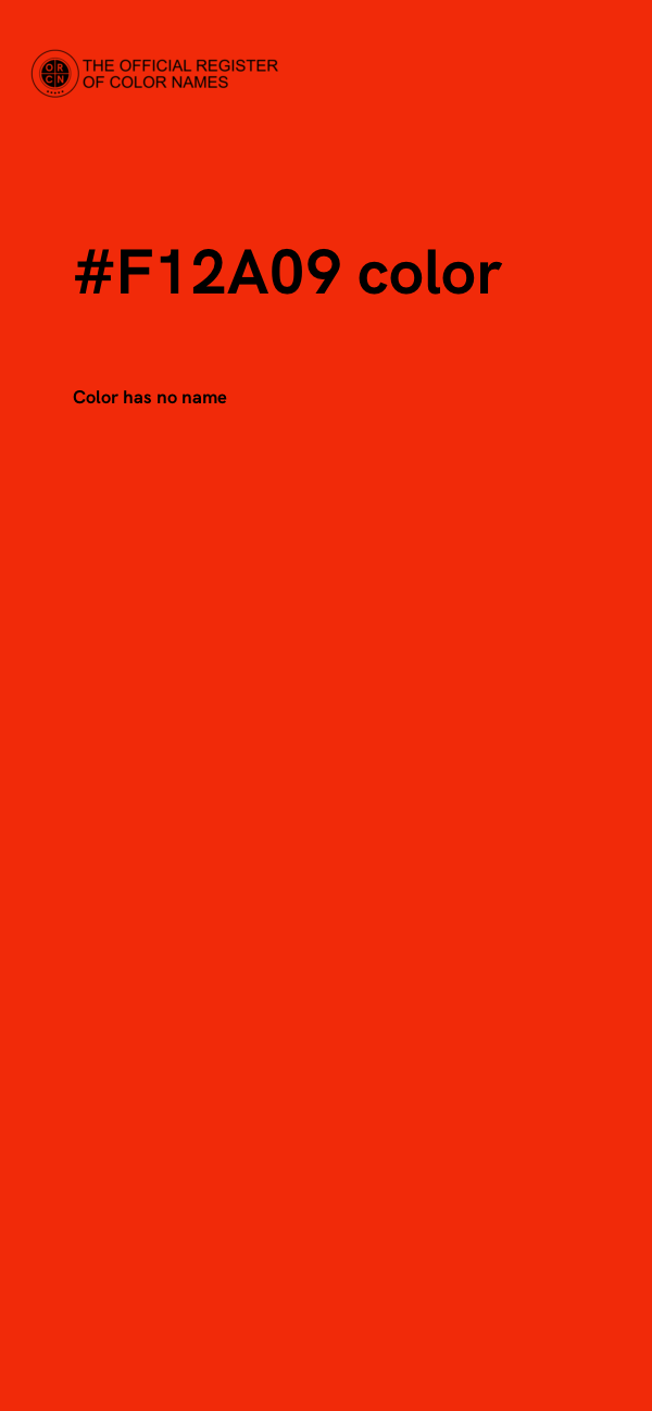 #F12A09 color image