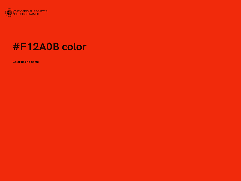 #F12A0B color image