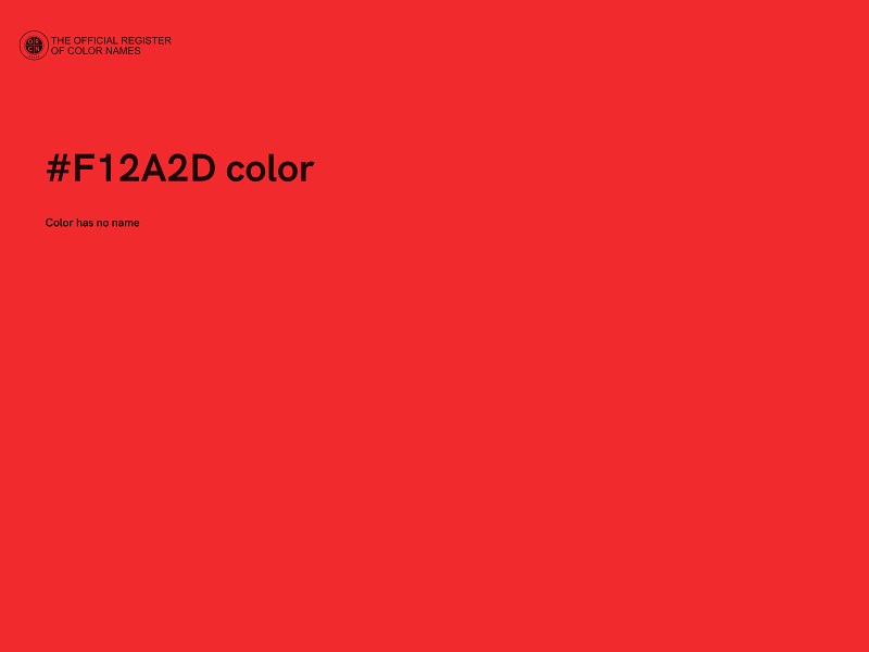 #F12A2D color image