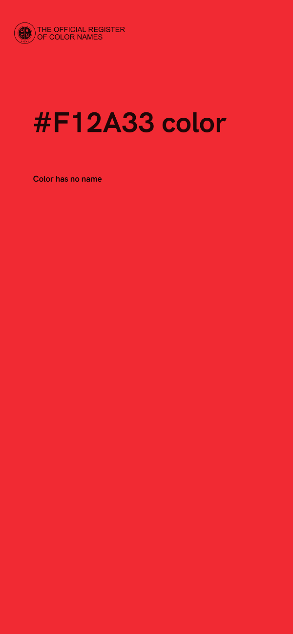 #F12A33 color image