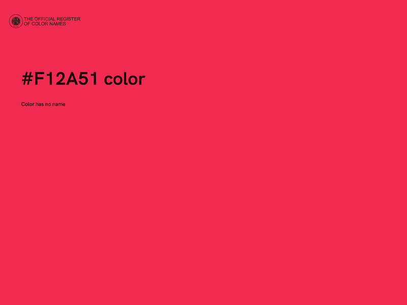 #F12A51 color image