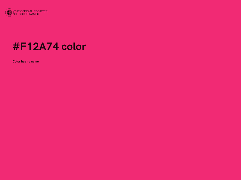 #F12A74 color image