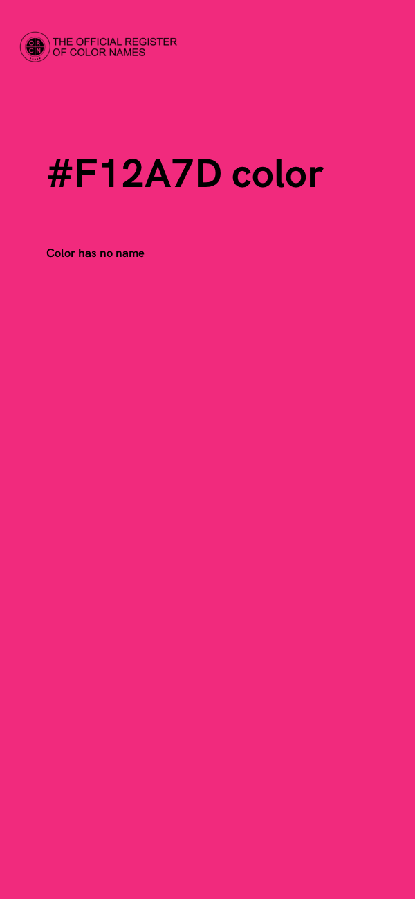 #F12A7D color image