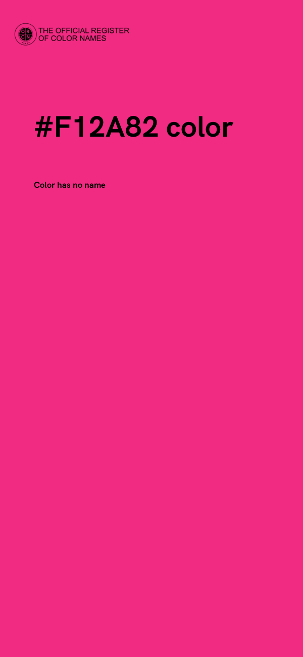 #F12A82 color image