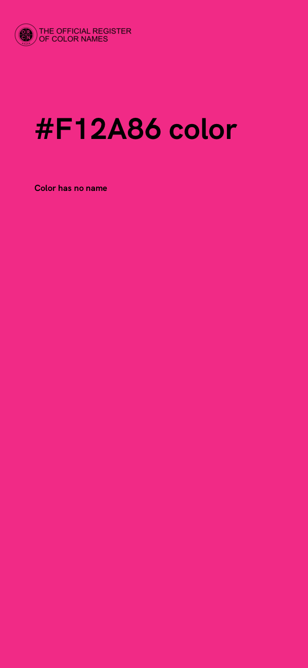 #F12A86 color image