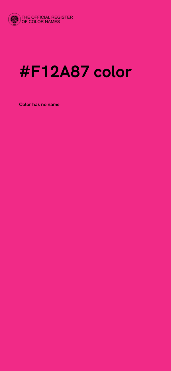 #F12A87 color image