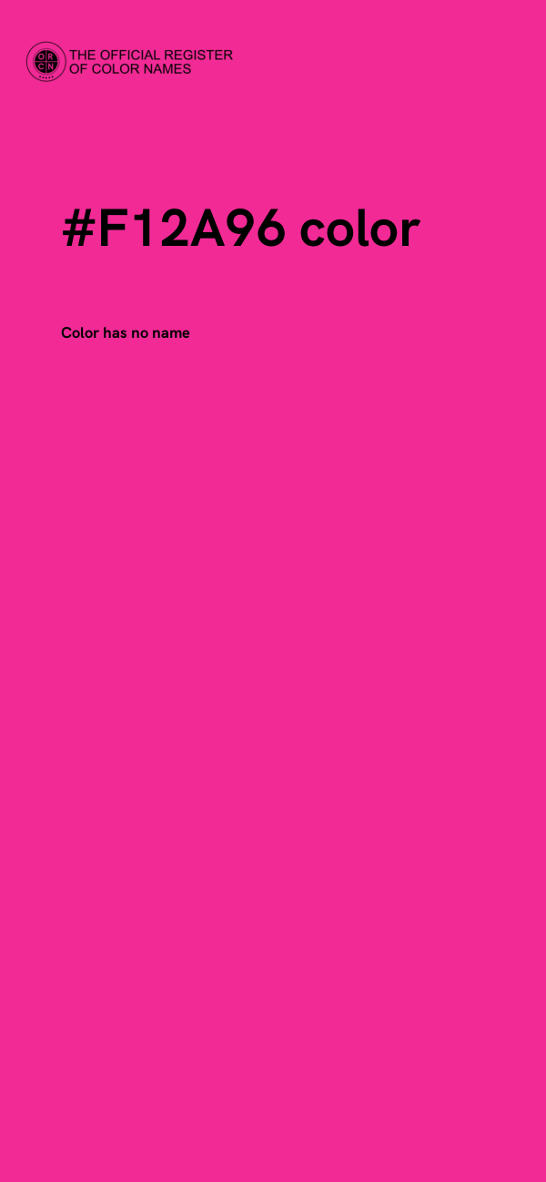 #F12A96 color image