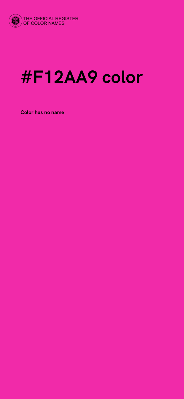 #F12AA9 color image
