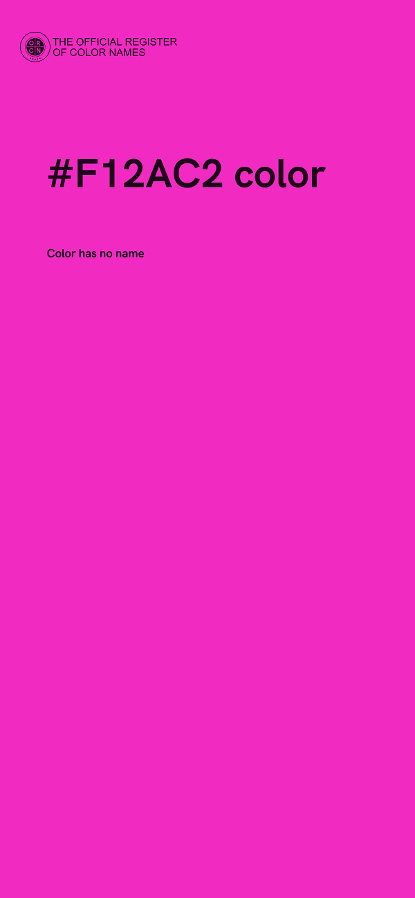 #F12AC2 color image