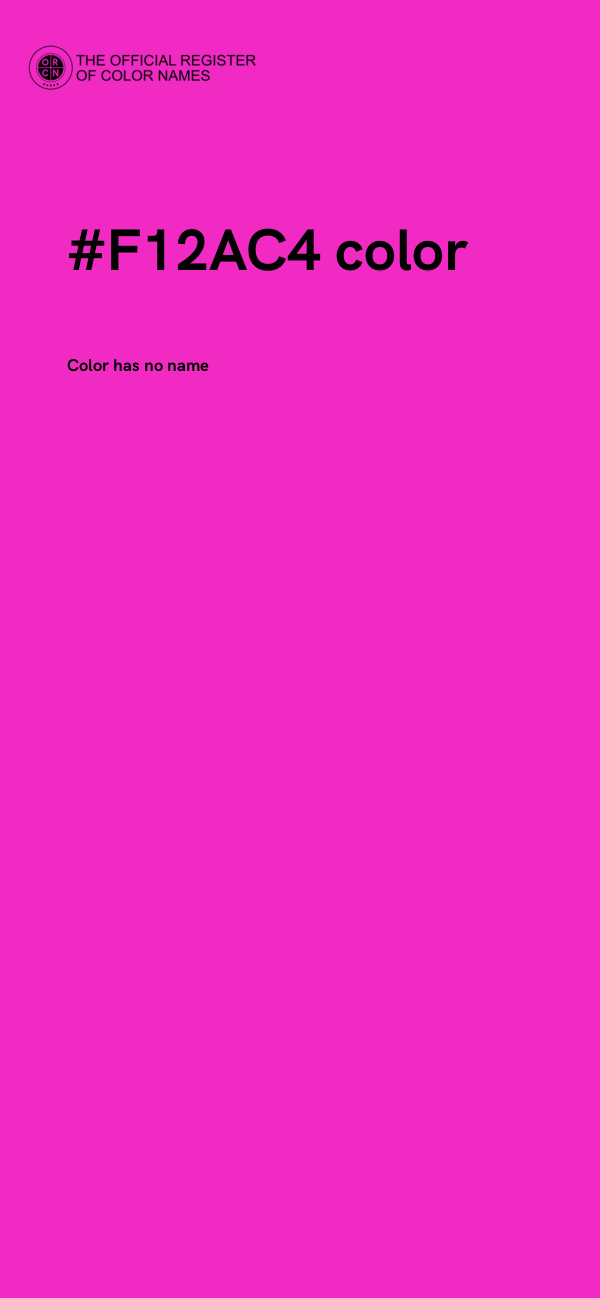 #F12AC4 color image