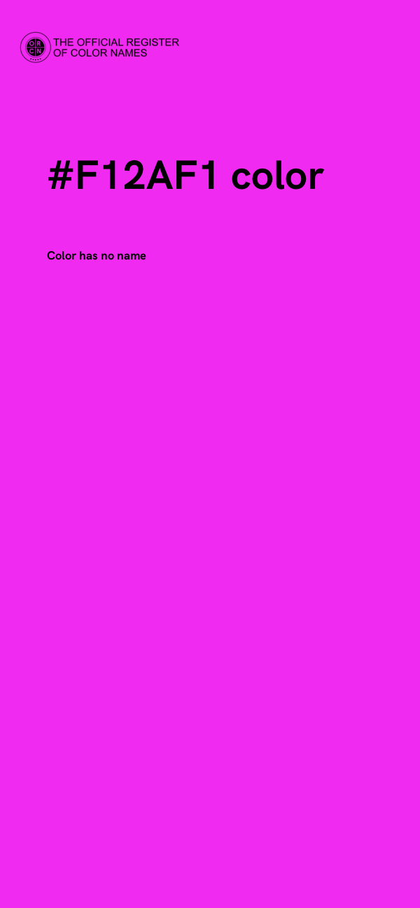 #F12AF1 color image