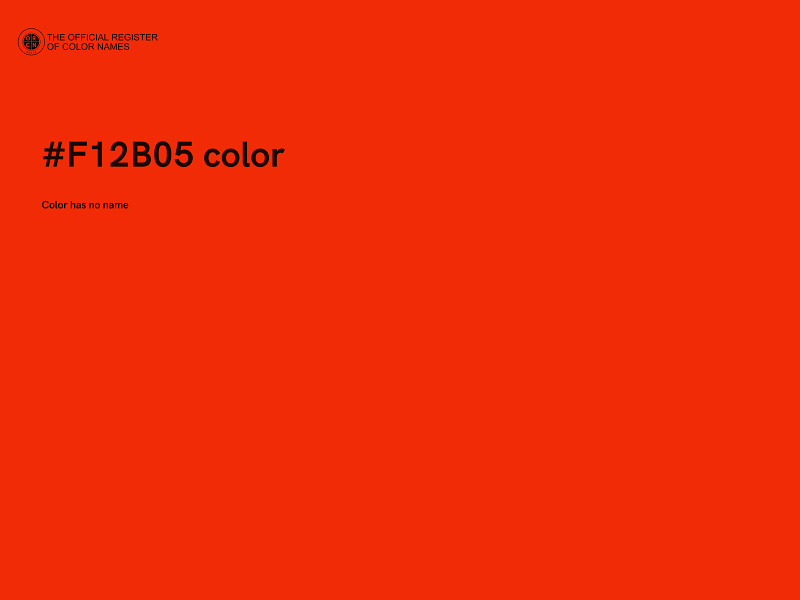 #F12B05 color image