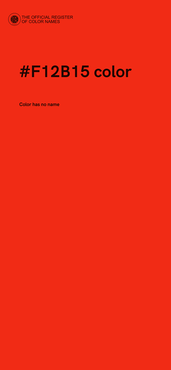#F12B15 color image