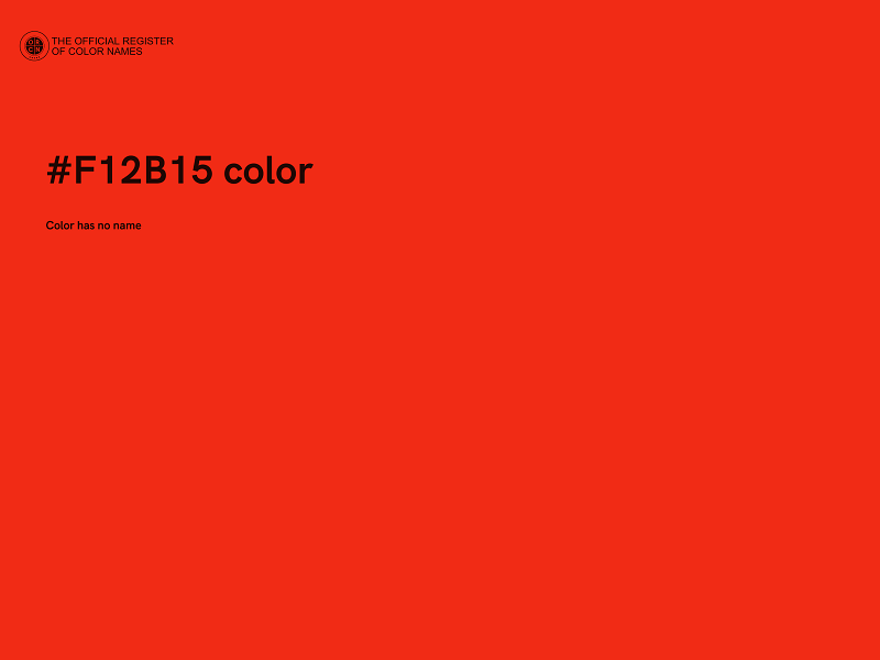 #F12B15 color image