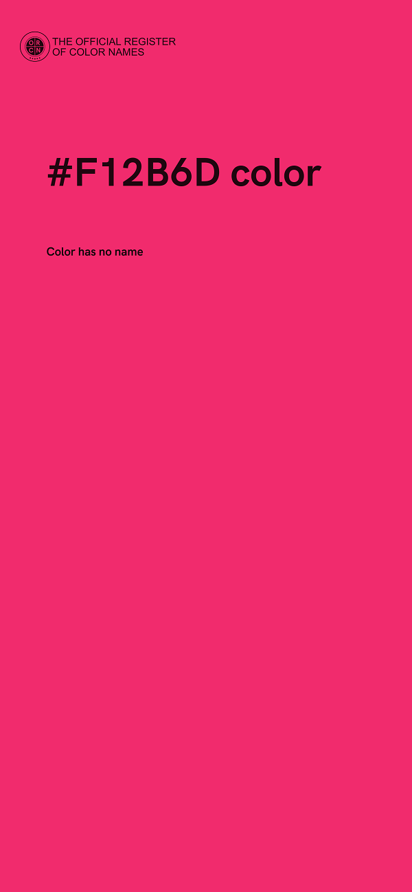 #F12B6D color image