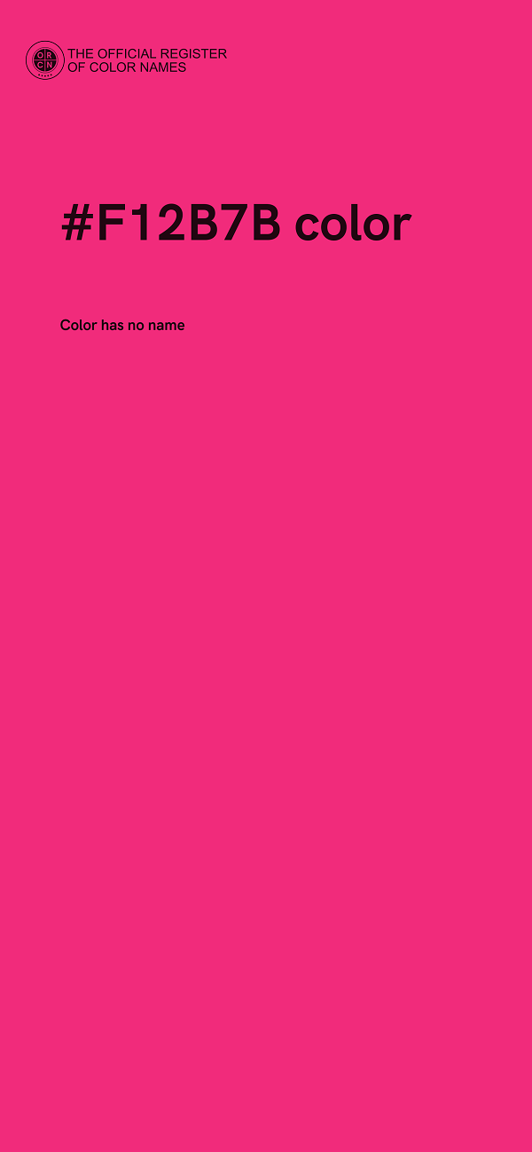 #F12B7B color image