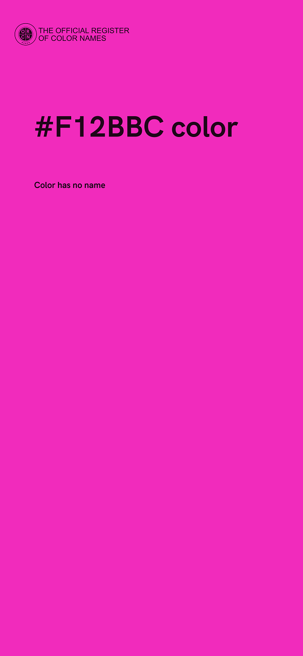#F12BBC color image