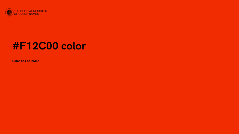#F12C00 color image
