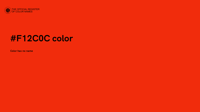 #F12C0C color image