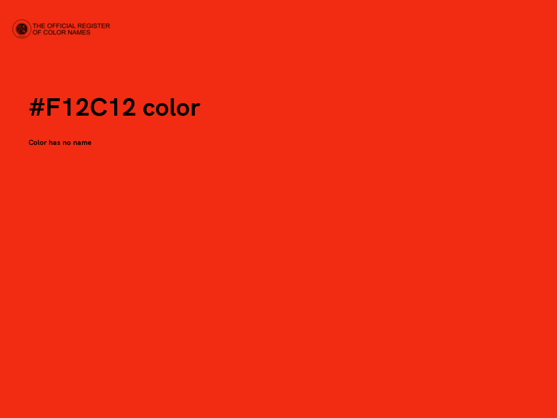 #F12C12 color image