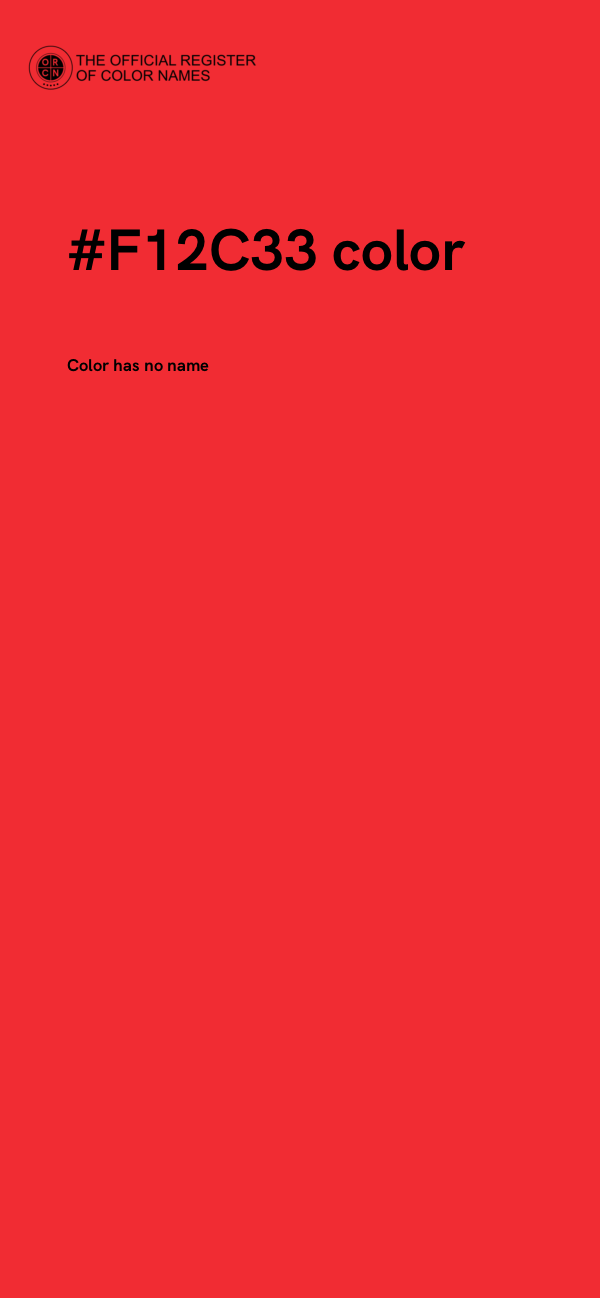 #F12C33 color image