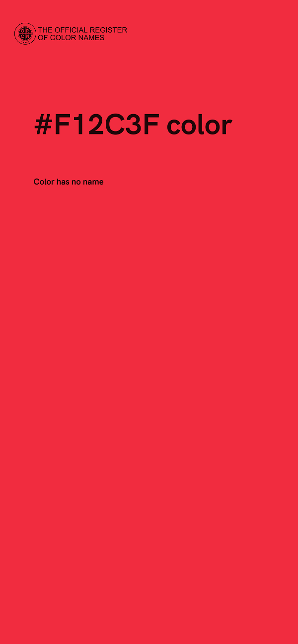 #F12C3F color image