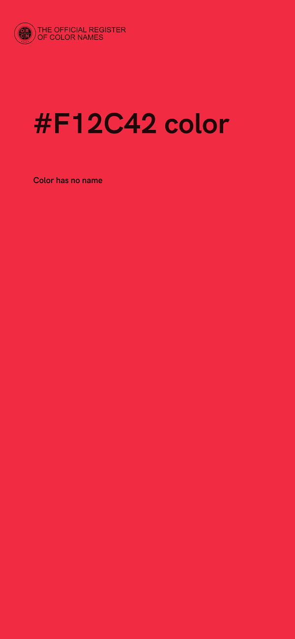 #F12C42 color image