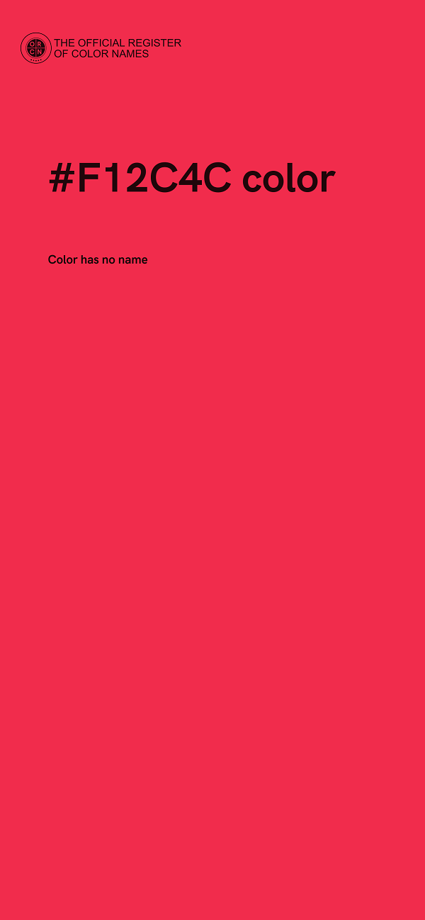 #F12C4C color image
