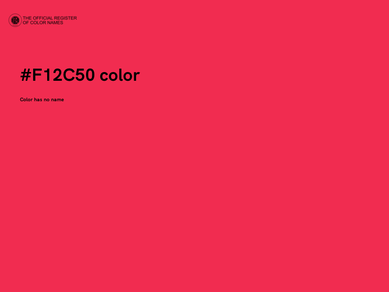 #F12C50 color image