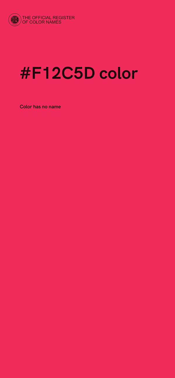 #F12C5D color image