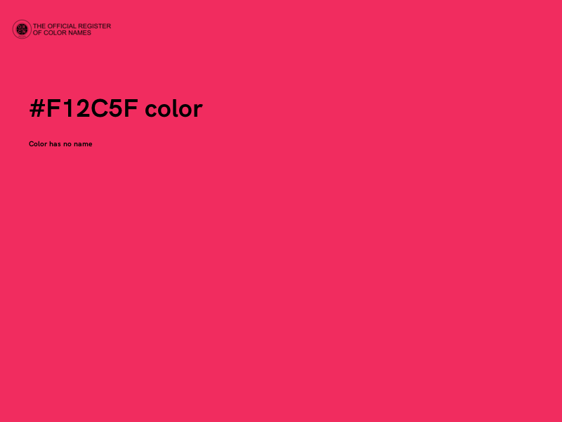 #F12C5F color image