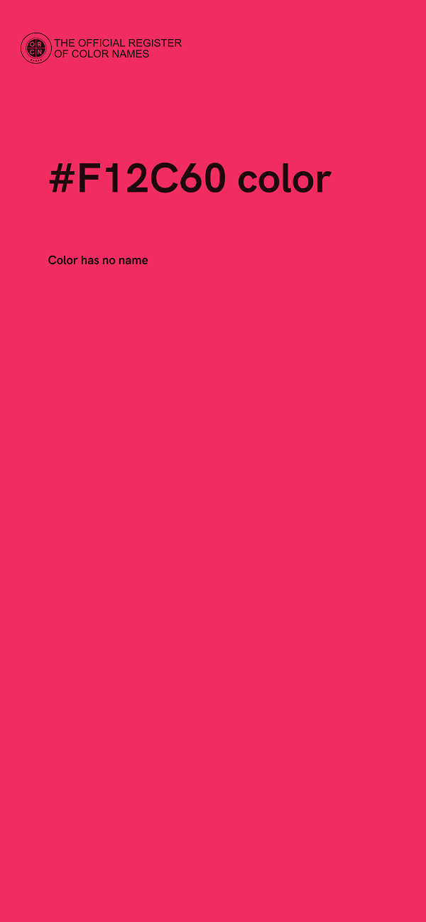 #F12C60 color image