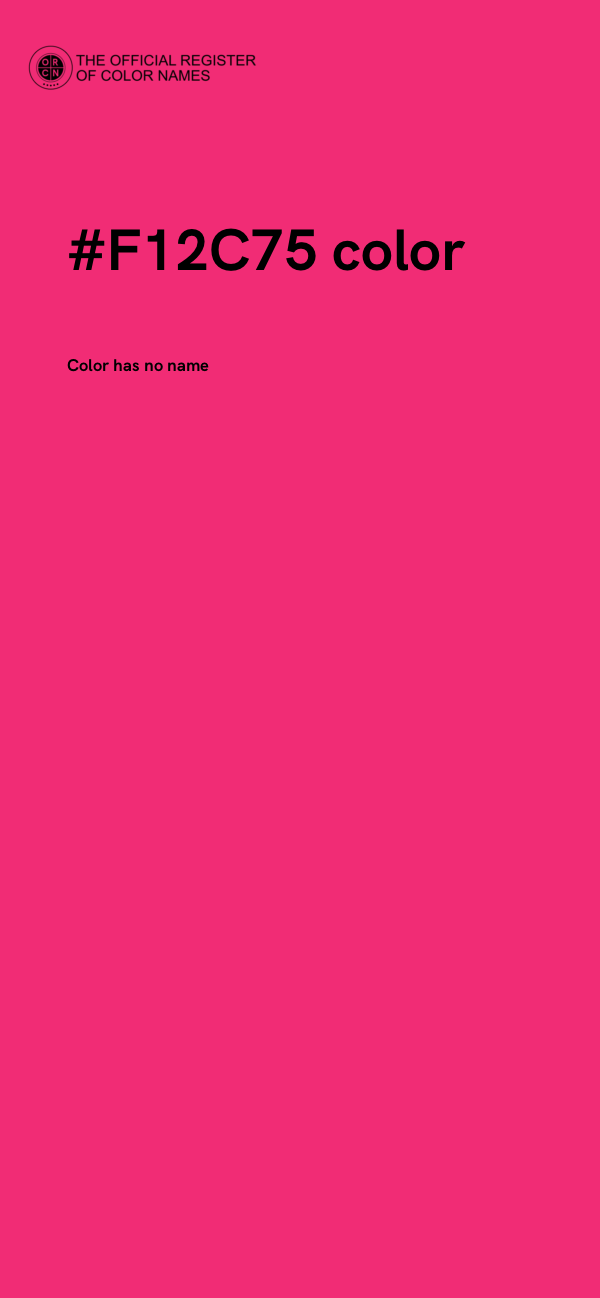 #F12C75 color image