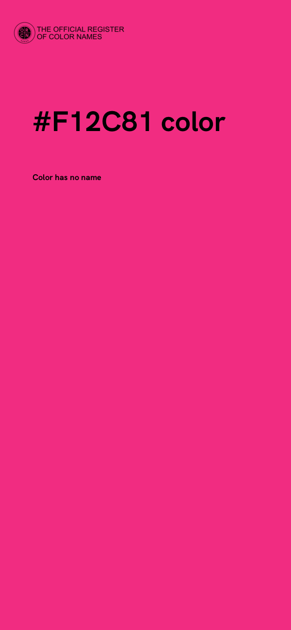 #F12C81 color image