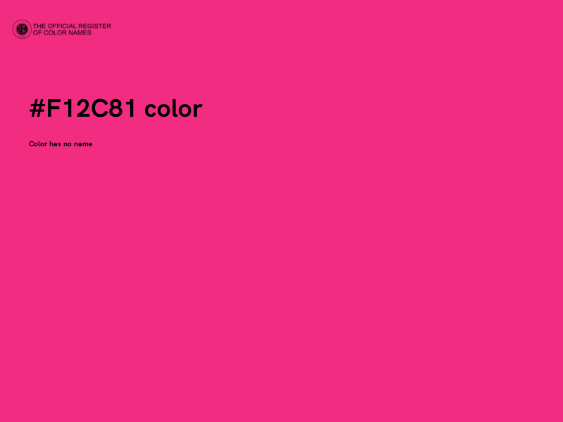 #F12C81 color image