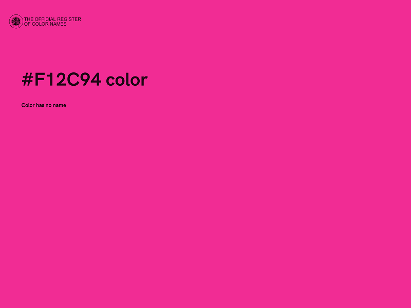 #F12C94 color image