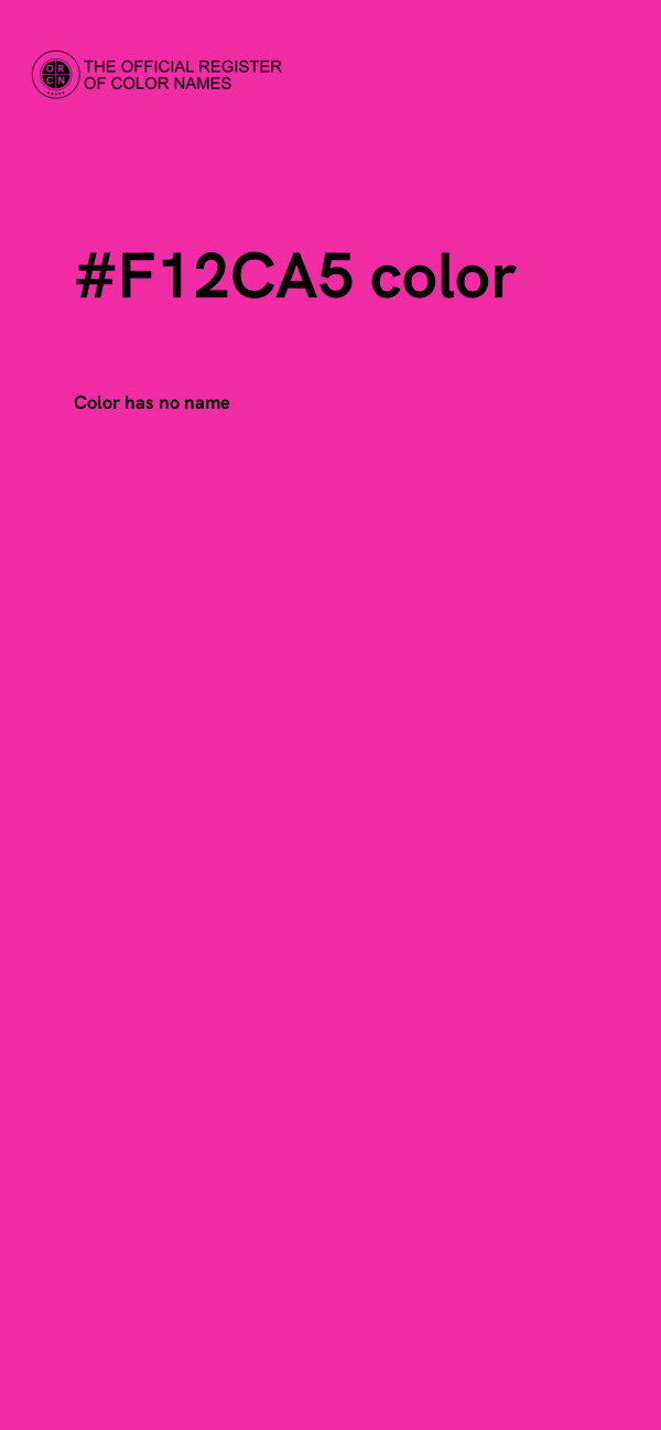 #F12CA5 color image