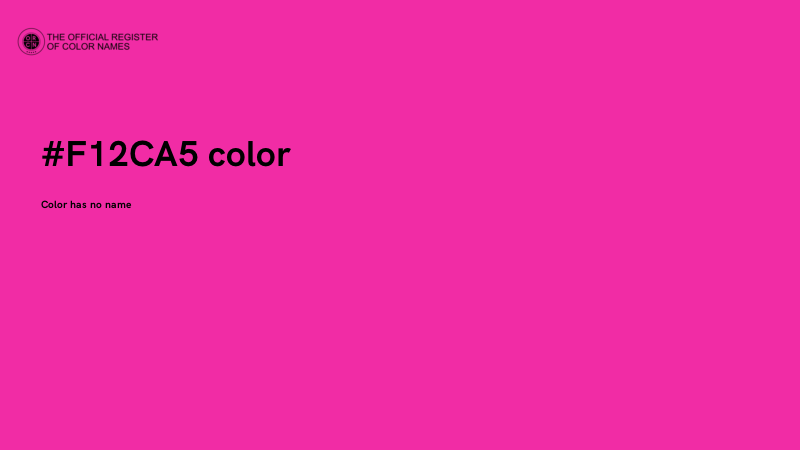 #F12CA5 color image