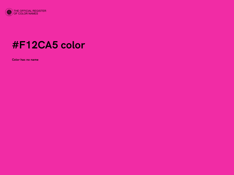 #F12CA5 color image