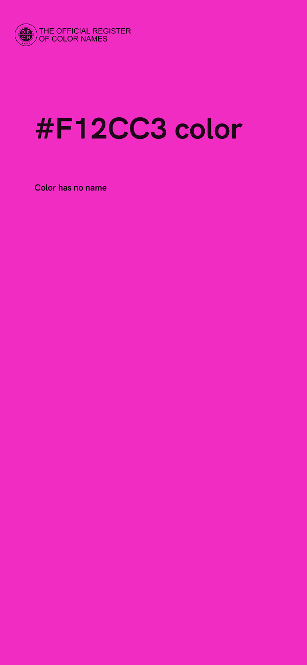 #F12CC3 color image