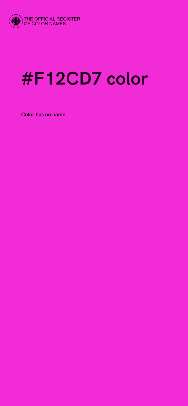 #F12CD7 color image