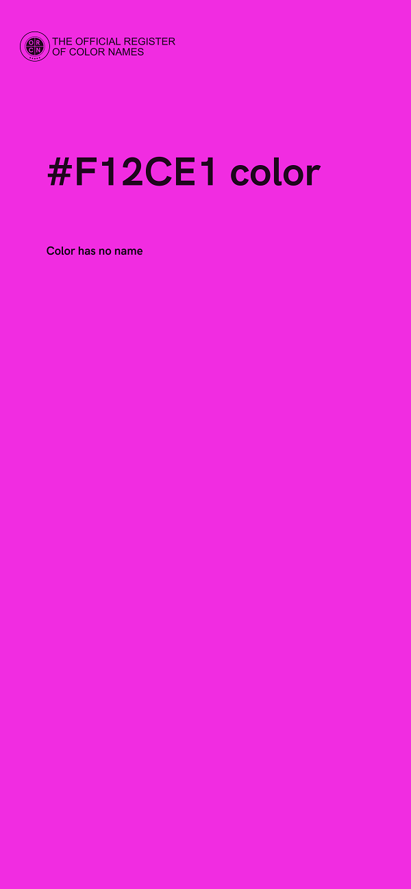 #F12CE1 color image