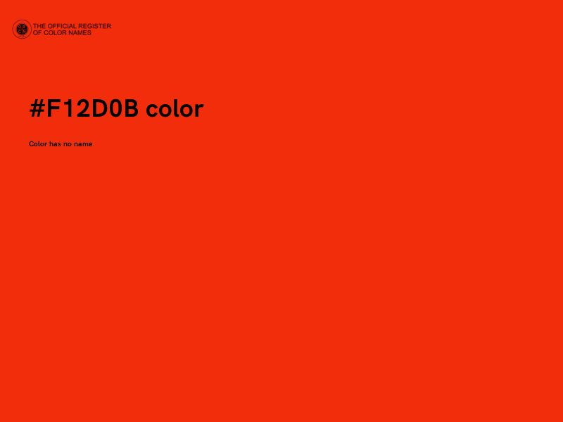 #F12D0B color image
