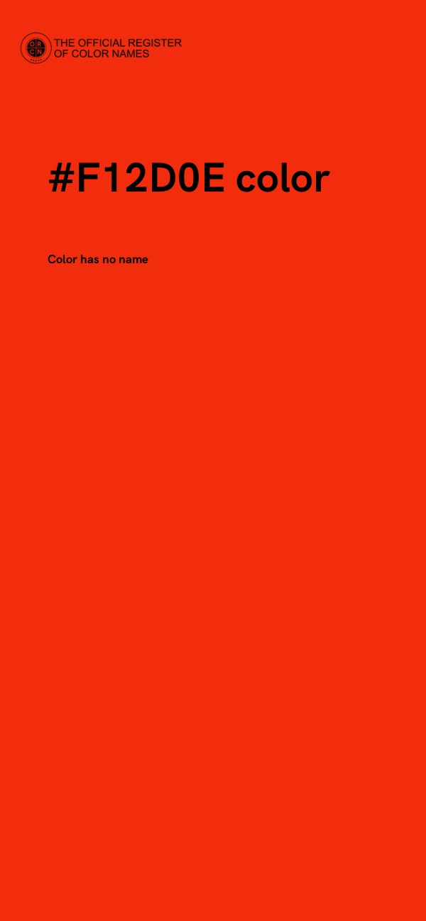 #F12D0E color image