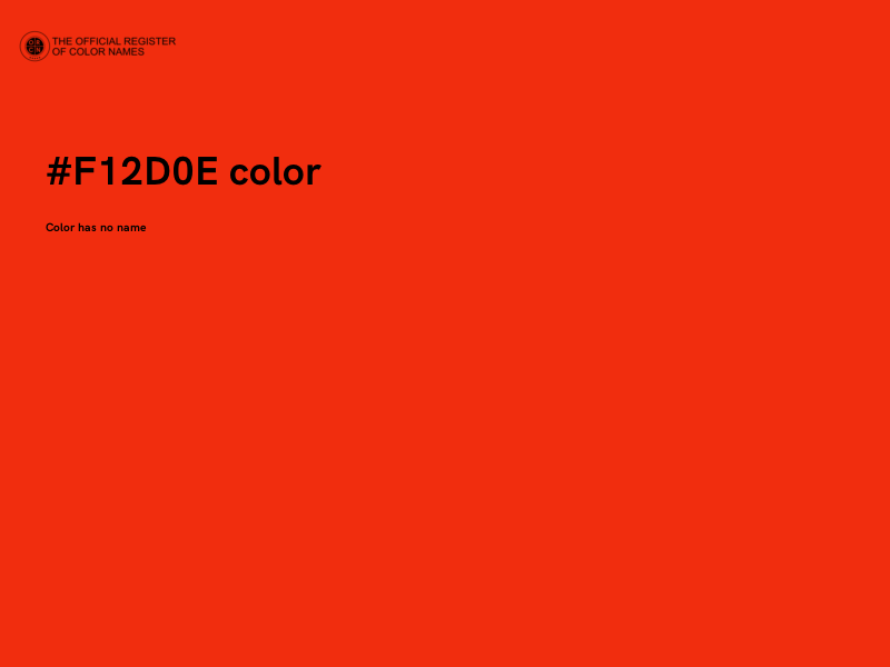 #F12D0E color image