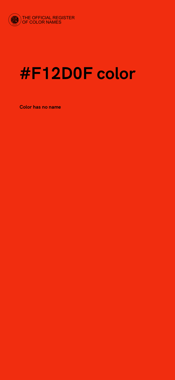 #F12D0F color image